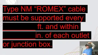 Romex Securing and Supporting, On the Electricians in Action Everyday @ 9:00 am