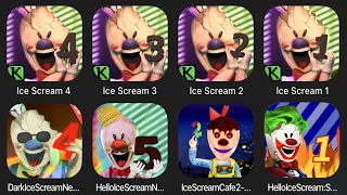 Ice Scream 4, Ice Scream 3, Ice Scream 2, Ice Scream 1, Dark Ice Scream Neighbor 4 ...