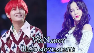 BTS kim taehyung and Momoland Nancy best to ship real movements#taecy#Nankook#btsv #taehyung #Nancy😛