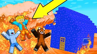 TSUNAMI DE LAVA CONTRA CASA DE ÁGUA NO MINECRAFT - O FILME