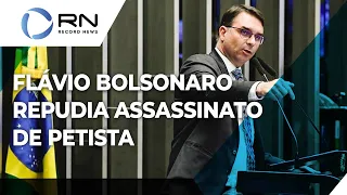 Flávio Bolsonaro diz que assassinato de guarda petista é 'ato isolado e irresponsável'