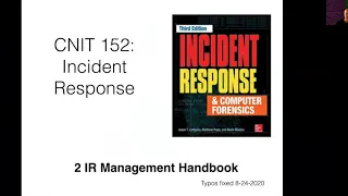 CNIT 152: 2 IR Management Handbook