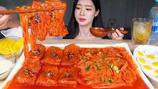 ASMR MUKBANG | SPICY FOOD COMBO 🔥 Buldak Spicy Fire Mushroom Wraps 🔥 Fire Chicken Flat Glass Noodles