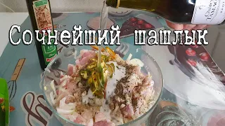 Самый сочный шашлык из курицы. Куриные бедрышки в шампанском. Шашлык из курицы.