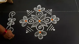 simple rangoli design 5*1dots small beautiful kolam daily muggulu Anu'sworld