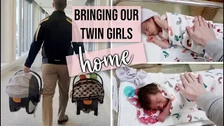 FINALLY BRINGING OUR TWIN GIRLS HOME FROM THE HOSPITAL &  NICU | STARTING OUR LIVES WITH 2 NEWBORNS