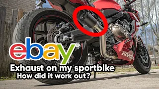 Installing an eBay exhaust on my sportbike