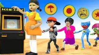 فيلم المدرسة الشريرة : لعبة الحبار والكائنات الغريبه | Scary Teacher 3D vs Squid Game