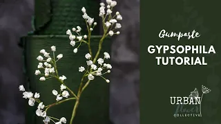 How to make a gumpaste / flower paste / sugar Gypsophila branch - a step by step tutorial