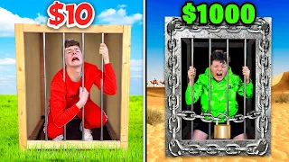 $10 vs $1000 Prison Boxes! *FIRST TO ESCAPE WINS*