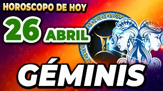 🎉𝐒𝐢𝐠𝐮𝐞 𝐭𝐮𝐬 𝐬𝐮𝐞ñ𝐨𝐬 𝐲 𝐚𝐥𝐜𝐚𝐧𝐳𝐚𝐫á𝐬 𝐥𝐚 𝐩𝐥𝐞𝐧𝐢𝐭𝐮𝐝😎Géminis ♊ Horoscopo de hoy 26 de Abril 2024🔮