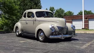 1940 Ford Standard Custom in Folkstone Gray & V8 Engine Sound on My Car Story with Lou Costabile