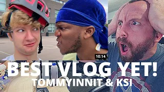 BEST VLOG YET! TommyInnit KSI Teaches Me To Ride A Bike... (REACTION!) TommyVlog | Tom Simons