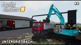 Kobelco SK210 | Public Works and Farming | Untergriesbach | Farming Simulator 19 | Episode 8