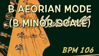 B Aeolian Mode (B Minor Scale ) Backing Jam Track