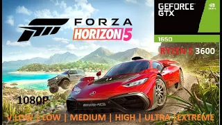 FORZA HORIZON 5 | GTX 1650 | Ryzen 5 3600 | 1080p | All Settings | 16gb RAM