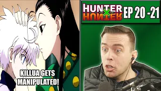 KILLUA FIGHTS HIS BROTHER! | Hunter x Hunter Episode 20 and 21 REACTION