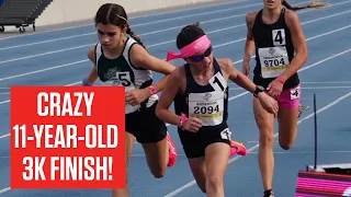 11-Year-Old Wins 3k By FRACTIONS Of A Second At AAU Junior Olympics 2023