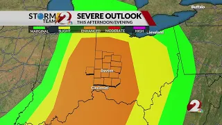 7:30 a.m. update on possibility of severe weather Sunday night