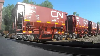 CN Train 301 Baton Rouge on River Road & Yard RLF