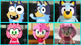 Sonic The Hedgehog Movie AMY SONIC BOOM vs BLUEY Uh Meow All Designs Compilation Compilation 2