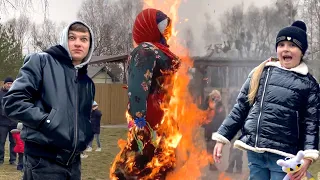 Масленица 🥞 Обряд СЖИГАНИЯ МАРЕНЫ 🔥