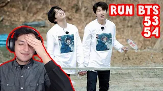 BTS aren't the best at this - Run BTS 53 54 Reaction