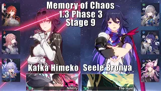 E0 Kafka Himeko & E0 Seele | 1.3 Memory of Chaos 9 3 Stars | Honkai: Star Rail