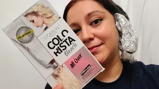 Bleaching my ends with Loreal colorista bleach all over at home