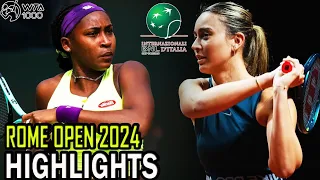 Coco Gauff vs Paula Badosa Round 4 Highlights | Rome 2024 #wta #wtatour