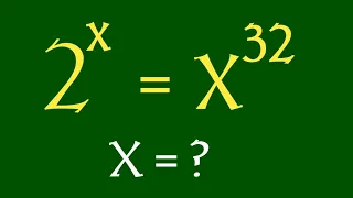 USA OLYMPIAD ALGEBRAIC SOLVING | 2^x = X^32 |