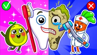 🦷Going to the Dentist - Protect Your Teeth and Health with Avocado Babies|| Funny Stories for Kids 🥑