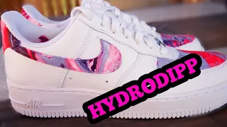 Hydro Dipped White Air Force One's Pink Purple and Lilac | Mayhem Beauty