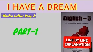 I Have A Dream- Martin Luther King Jr/Part-1/ Line By Line Explanation/ U.G 4TH & 6th Sem/ Kash Univ