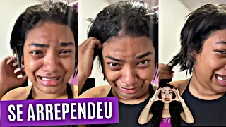 ELA SURTOU E PICOTOU O CABELO!! SE ARREPENDEU LOGO DEPOIS! Entenda o caso