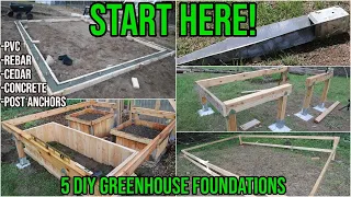 A Beginner's Guide to DIY Greenhouse Foundations: Pros and Cons for FIVE Different Styles!