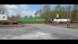 East Bound and Down Norfolk Southern intermodal train at Carneys Crossing.