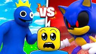 SONIC.EXE vs RAINBOW FRIENDS ROBLOX... (*EVIL* ANIMATED EYES MORPH)