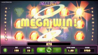 Mega win con la tragaperra Starbust de Netent