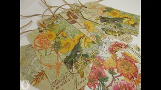 Tag Along Tuesday | Making Tags From Fabric-backed Napkins