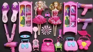 Pink barbie dolls | 2 minutes most Satisfying unboxing hello kitty modern barbie dolls |ASMR