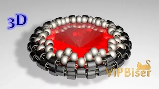 Beaded Rivoli. 3D Tutorial