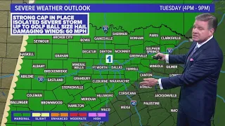 DFW Weather |  Low risk of severe weather Tuesday in 14 day forecast