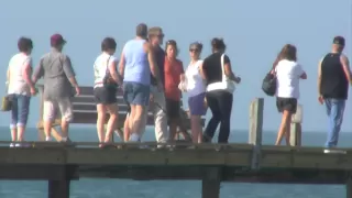 Blind Guy Falls Off Pier Prank