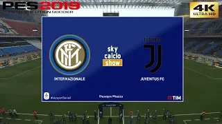 PES 2019 (PC) Inter Milan vs Juventus | REALISTIC SERIE A PREDICTION | 27/4/2019 | 4K 60FPS