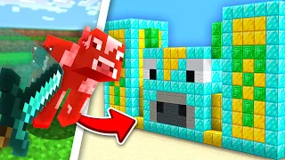 Minecraft but MOBS spawn CUSTOM STRUCTURES