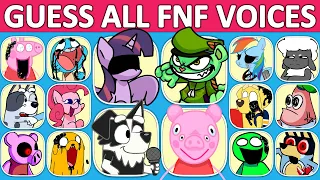 FNF Guess Character by Their Voice | All Fnf Voices | Bluey, Flippy, Sonic, Peppa Pig, Pinkie, Pibby