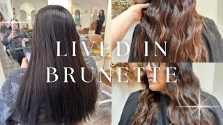 LIVED IN, WARM BRUNETTE TUTORIAL! TEACHING AT MY HAIR SCHOOL | JZ STYLES