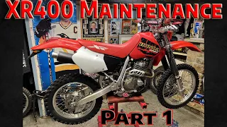 XR400 maintenance: Part 1 Intro and how-to Service rear Suspension Linkage w/ torque specs
