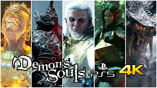 Demon's Souls Remake - All Boss Fights, ENDINGS, & Credits (PS5, 4K)